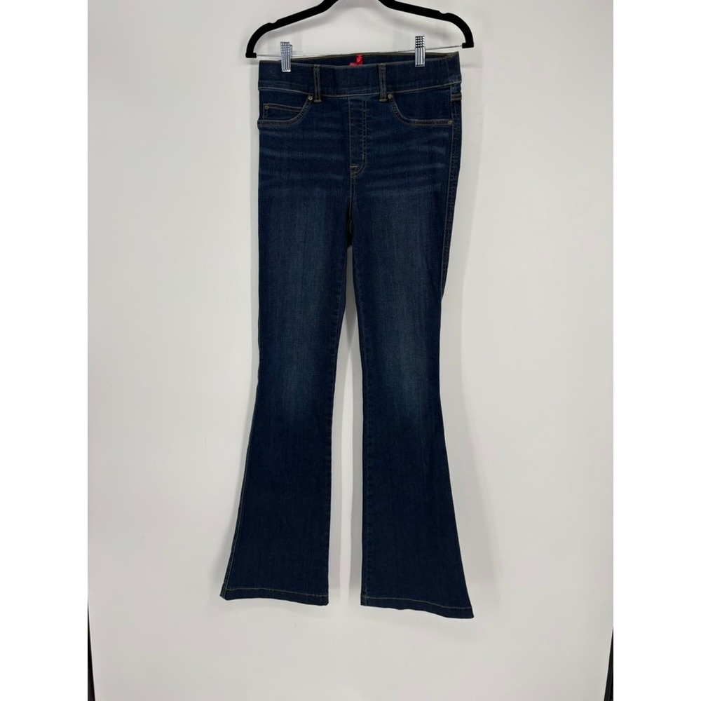 Spanx Jeans Womens Small Blue Clean Indigo Bootcut Trouser High Rise Stretch